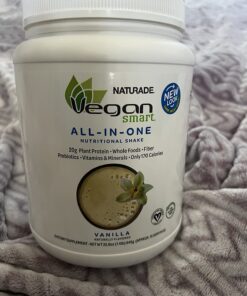 Vegansmart Naturade Plant Based Vegan Protein Powder - All-in-One Nutritional Shake Protein Blend - Gluten Free & Non-GMO - Vanilla (15 Servings) 15 Servings (Pack of 1) 39 71noqv9v0sL