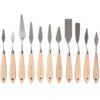 CONDA 11 Piece Stainless Steel Spatula Palette Knife Professional Palette Knife Painting Wood Handle 40 71np2CsFSL