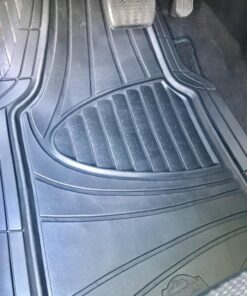 Armor All® 4-Piece Rubber Floor Mats, All-Weather Protection, Universal, Trim to Fit Front, Back, Full Coverage Custom Fit Mats for Cars, Trucks, SUVs - (Black) 4-Piece Black Rubber Floor Mats 63 71np3b9aLrL