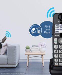 Panasonic DECT 6.0 Expandable Cordless Phone System with Answering Machine and Call Blocking - 3 Handsets - KX-TGE433B (Black) Easy Use 29 71npMp9ZJDL