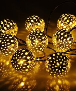 Globe String Lights, CMYK 20 Ft 40 Balls Waterproof LED Fairy Lights, Outdoor Starry Lights Solar Powered String Lights, Decorative Lighting for Home, Garden, Party, Festival, Warm White 21 71nq6EoGjrL