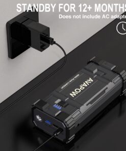 AVAPOW Car Jump Starter, 4000A Peak Battery (for All Gas or Up to 10L Diesel), Portable Booster Power Pack, 12V Auto Jump Box with LED Light, USB Quick Charge 3.0 47 71nq86dFNqL