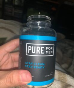 Pure for Men Original Vegan Cleanliness Stay Ready Fiber Supplement | Helps Promote Digestive Regularity | Psyllium Husk, Aloe Vera, Chia Seeds, Flaxseeds | Proprietary Formula | 120 Vegan Capsules 120 Count (Pack of 1) 30 71nqd3yJMHL