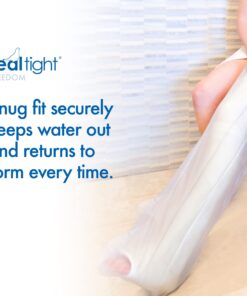 Brownmed - Seal-Tight Freedom Cast & Bandage Protector - Shower Cast Cover for Legs - Waterproof Shower Protector - Leg Cast Bag for Shower & Swimming - Adult Leg 36 71nqujdDeBL