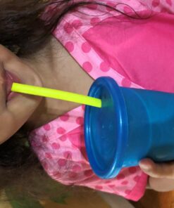 Softy Straws Wide Premium Reusable Silicone Drinking Straws + Patented Straw Squeegee - 9” Long With Curved Bend for 20/30/32oz Tumblers BPA Free Non Rubber, Flexible, Safe for Kids/Toddlers Assorted - Silicone 51 71nr4LInL1L