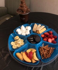 Nostalgia 8-Ounce Chocolate Fondue Fountain, Half-Pound Capacity, Easy to Assemble 3 Tiers, Perfect for Nacho Cheese, BBQ Sauce, Ranch, Liqueurs, 0.5 Pound, Brown 25 71ns6KgHaaL