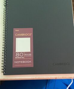 Cambridge Business Notebook, 80 Sheets, Legal Ruled, 8-1/4" x 11", Wirebound, Black (06062) Pack of 1 29 71nsUaF4WL