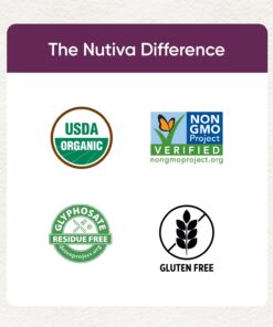 Nutiva USDA Organic Premium Nutrient-Dense Raw Black Chia Seeds with 3g Protein & 5g Fiber for Salads, Yogurt & Smoothies, Non-GMO, Vegan, Gluten-Free, Keto & Paleo, 32 Ounce (Pack of 1) 32 Ounce (Pack of 1) 39 71nt9cHMXzL