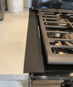 Capparis Kitchen Silicone Stove Counter Gap Cover, Easy Clean Heat Resistant Wide & Long Gap Filler, Seals Spills Between Counter, Stovetop, Oven, Washer & Dryer, Set of 2 (25 Inches, Black) 25 Inches 40 71nu8LcjZL 1