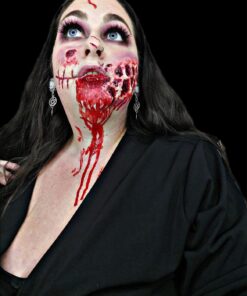 Mehron Makeup 3-D Gel | Gelatin Special Effects Makeup | Halloween FX Makeup & Scarring Gel | Fake Skin for Stage, Screen, Theater, Cosplay, and Halloween (2 oz) (Fleshtone) 2 Ounce (Pack of 1) Fleshtone 31 71nwBp4x82L 3