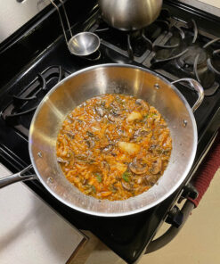 Cooks Standard Wok Multi-Ply Clad Stir Fry Pan, 13" with High Dome lid, Silver 65 71nxATPgauL