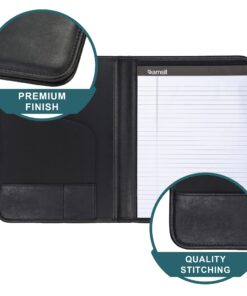 Samsill Professional Padfolio, Business Portfolio, Black, Includes 8.5 x 11 Writing Pad Full Size - 8.5x11 1 Pack 38 71nxHnn3noL