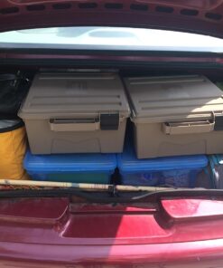 MTM ACR8-72 Ammo Crate Utility Box | Ammo, Survival or Hunting Gear Storage | O-Ring Seal for Water Resistant Dry Storage | Double Padlock tapped for Security | Carries 85lbs of Gear | Dark Earth 51 71nyBn2u0FL