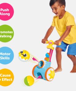 Tomy Toomies Pic & Pop Push Along Baby Toy | Toddler Ball Popper with Ball Launcher and Collector | Suitable for 18 Months, 2 & 3 Year Old Boys & Girls ,Multicoloured,E71161 Pic 'n' Pop 14 71nzrPX6qyL