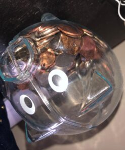 Windy City Novelties Small Educational Kids Clear Plastic Piggy Banks 39 71o L80ZsVL