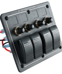 Amarine Made 4 Gang Aluminium LED Rocker & Circuit Breaker Waterproof Marine Boat Rv Switch Panel 11 71o Uir8IiL