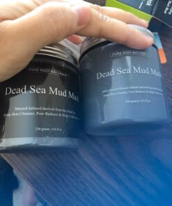 Pure Body Naturals Dead Sea Mud Mask - Face Mask and Body Mud for Acne, Blackheads, and Oily Skin - Facial Self Care for Men and Women - Minimize Pores with Deadsea Mud, Clay, Charcoal - 8.8 Ounce 51 71o W3vrRgL
