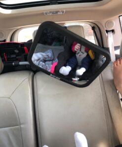 Shatterproof Baby Car Mirror, Fully View Infant in Rear Facing Car Seat - Newborn Safety, Crash Tested & Extra Wide, Crystal Clear, 100% Lifetime Satisfaction Guarantee, Easy Install by Cozy Greens 55 71o mGG6Z7L