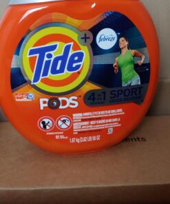 Tide PODS 4 in 1 Febreze Sport Odor Defense, Laundry Detergent Soap PODS, High Efficiency (HE), 61 Count Active fresh 61 Count (Pack of 1) 29 71o0ewl0AL