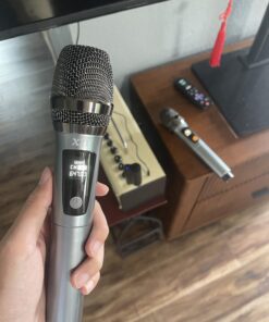 XZL Professional Wireless Microphones for Karaoke Singing, Rechargeable Dual UHF Dynamic Microphone, with Long-Distance UHF Receiver, Plug and Play, Speech, Wedding, Church, PA System Navy 26 71o0gjErDmL