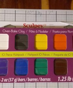 Sculpey III 10 Classic Colors of Polymer Oven-Bake Clay, Non Toxic 1.25 lbs., great for modeling, sculpting, holiday, DIY & school projects. Great for Kids, beginners and artists! 24 71o1y8rWc4L