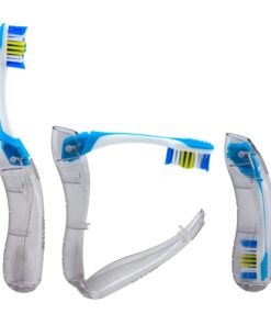 GUM Folding Travel Toothbrush - Compact Head + Tongue Cleaner - Soft Bristled Travel Toothbrushes for Adults 1ct (6pk) 6 Brushes 23 71o3ohSjoSL