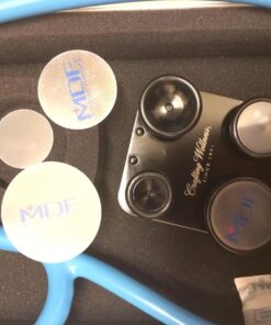 MDF ProCardial ERA Cardiology Lightweight Dual Head Stethoscope with Adult, Pediatric, and Infant-Neonatal Convertible chestpiece - Light Blue Tube - Black Finish (MDF797XB14) Black Out / S.swell 16 71o4WivTYuL