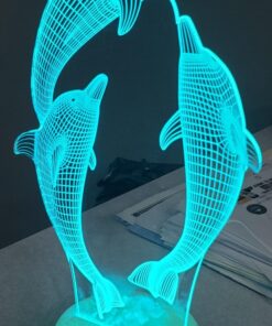 FULLOSUN Night Light for Kids Ocean Dolphin 3D Night Light Porpoise Bedside Lamp with Remote Control 16 Color Changing Xmas Halloween Birthday Gift for Child Baby Girl 33 71o4x6zlYlL