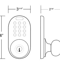 MiLocks XKK-02SN Digital Door Knob Lock with Keyless Entry via Remote Control and Keypad Code for Interior Doors 7 71o5EDm L 1