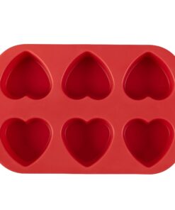 Alternative view of Wilton Mini Silicone Heart Mold, 6-Cavity Silicone Mold for Heart Shaped Cookies and Candy, Red