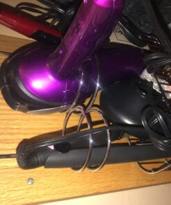 mDesign Steel Over Cabinet Door Hair Care, Hot Styling Tool Organizer Storage Basket for Hair Dryer, Flat Irons, Curling Wands, Straighteners, Space Saving, 3 Sections -Concerto Collection - Chrome 55 71o6ZEtioQL