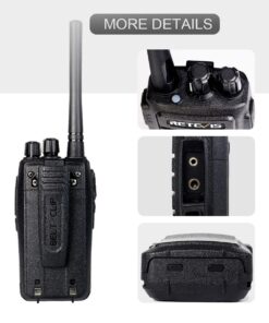 Case of 5,Retevis RT21 Walkie Talkies for Adults Long Range, Handfree Rugged Two Way Radio with Earpiece for Commercial Construction Warehouse Security 2 Way Radios Black 15 71o72fq38mL 1