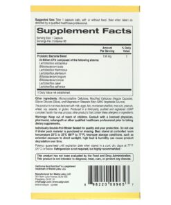 Alternative view of LactoBif Probiotics, 30 Billion CFU, 60 Veggie Capsules, California Gold Nutrition