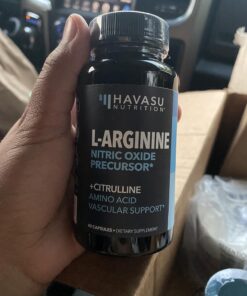 Extra Strength L Arginine - 1200mg Nitric Oxide Supplement for Muscle Growth, Vascularity & Energy - Powerful NO Booster with L-Citrulline & Essential Amino Acids to Train Longer & Harder 60 Count (Pack of 1) 24 71o7cYwfD2L