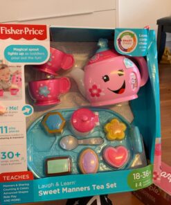 Fisher-Price Laugh & Learn Toddler Learning Toy Sweet Manners Tea Set With Smart Stages For Pretend Play Ages 18+ Months Standard Packaging 34 71o8 BB0DL