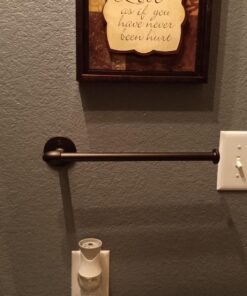 iDesign Orbinni Wall Mounted Metal Paper Towel Holder, Roll Organizer for Kitchen, Bathroom, Craft Room, Set of 1, Bronze 26 71o9UJnhkfL