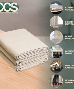 Alternative view of All Purpose Canvas Drop Cloth by CCS CHICAGO CANVAS & SUPPLY- Cotton Canvas Cover for Floor & Furniture Protection - Washable & Reusable Duck Dropcloth Fabric Against Paint, Dust, Dirt- 9 by 12 Feet 9' x 12'