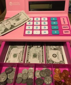 Learning Resources Pretend & Play Calculator Cash Register Pink - 73 Pieces, Ages 3+, Cash Register for Kids, Play Money for Kids, Toddlers Toys, Toy Register 35 71o9xHbOwPL 2