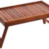 Bare Decor Coco Bed Tray Table in Solid Wood, Teak