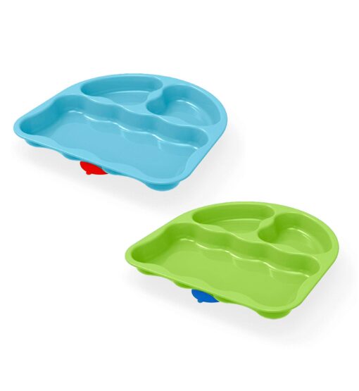 NUK First Essentials Tri-Suction Plates, Colors may vary, 2-Pack 2 Count