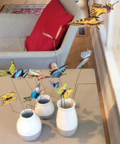 Teenitor 40 Pcs Butterfly Stakes, 5 Different Size Garden Ornaments Patio Decor Butterfly Party Supplies Outdoor Yard Stakes Decorative 1 1.7/2.7/3.5/4.8/5.9inch 36 71oBIQGgxL