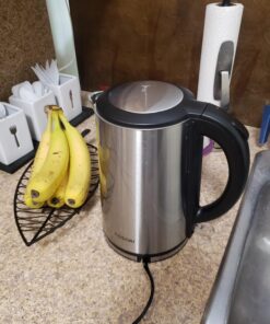 COSORI Electric Kettle, Tea Kettle Pot, Stainless Steel Double Wall, 1500W Hot Water Kettle Teapot Boiler & Heater, Automatic Shut Off & Boil-Dry Protection, BPA Free, 1.5L, Silver 38 71oC2KKoTgL