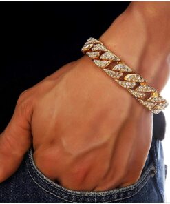 Charles Raymond Bling-ed Out Silver Round Luxury Mens Watch w/Bling-ed Out Bracelet - L0504B gold 24 71oCO3N xJL
