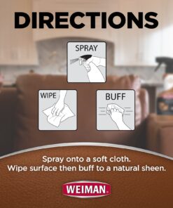Weiman Leather Cleaner & Conditioner - 12 Fl Oz - Non Toxic Cleans Conditions and Restores Leather Surfaces - UV Protectants Help Prevent Cracking or Fading of Leather Couches Car Seats Shoes Purses 29 71oCplhm3TL