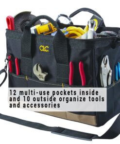 CLC Custom Leathercraft 1165 Large BigMouth Bag, 22 Pocket Tool Bag 16 71oDC Ae5mL