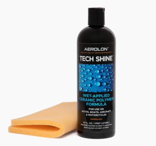 Aerolon Tech Shine: Ceramic Coating for Cars, Car Wax, Car Polish, Ceramic Polymer Coating, Hydrophobic Top Coat Polish and Sealer, 6-8 Applications per Bottle Tech Shine 16 oz.