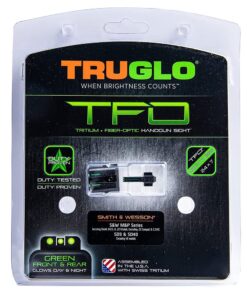 Truglo TFO Tritium & Fiber-Optic Handgun Sight Durable Snag-Resistant Glowing Front & Rear Night Sight, Compatible with Smith & Wesson M&P Series Green Rear Sight 23 71oFwYm 1LL 1
