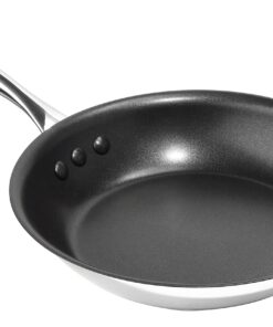 10" (26 cm) Stainless Steel Pan by Ozeri with ETERNA, a 100% PFOA and APEO-Free Non-Stick Coating 10" Black Interior 19 71oGO5Si8XL