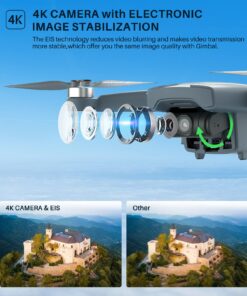 SYMA GPS Drone with 4K EIS UHD 90°FOV Camera for Adults Beginner, FPV RC Quadcopter with Brushless Motor, 2 Batteries 54 Min Flight Time, 5GHz Transmission, Smart Auto Return Home, Follow Me 24 71oHViIBtOL