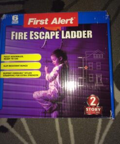 First Alert Two-Story Fire Escape Ladder, Steel, Anti-Slip, EL52-2, Black 48 71oHZVlpnLL